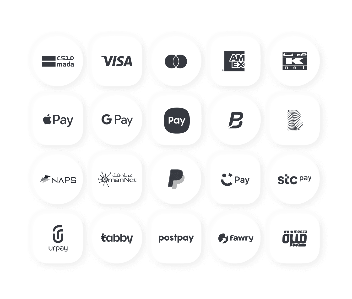 All Local Saudi and International Payment Methods - Mada, ApplePay, Tabby
